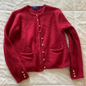Karen Scott Wool Cardigan Size L